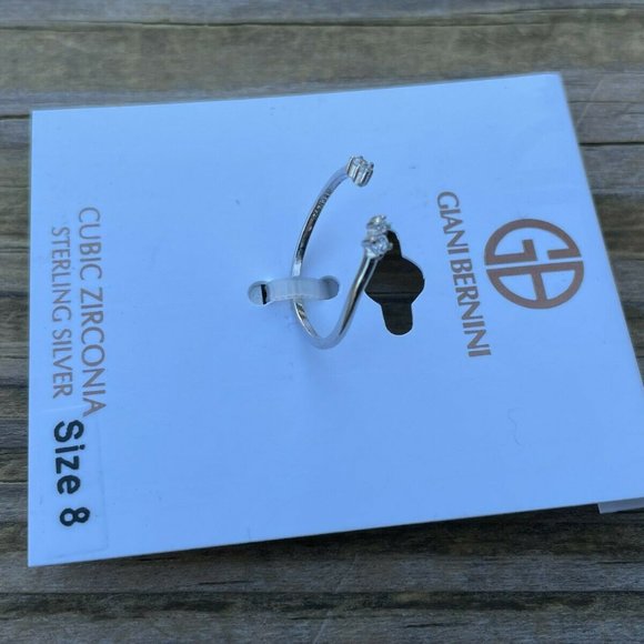 Giani Bernini Women Rings Sterling Silver Cubic Zirconia Rings Size 8 $40 - Picture 9 of 13